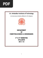 Dr. Ambedkar Institute of Technology: Department OF Computer Science & Engineering 5 & 6 Semester Syllabus 2011-12