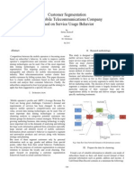 Customer Segmentation For A Mobile Telecommunications Company Based On Service Usage Behavior