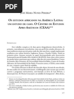 Pereira Sobre Os Estudos Africanos No Brasil