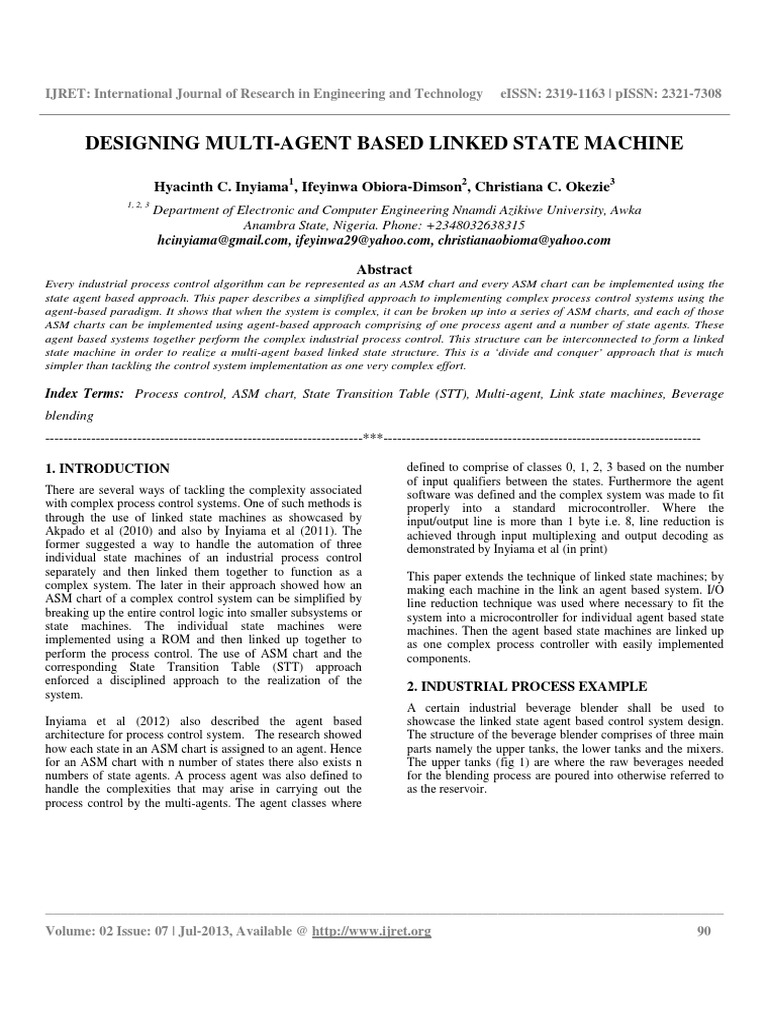 Multi-Agent System for Process Control | PDF | Business | Computers