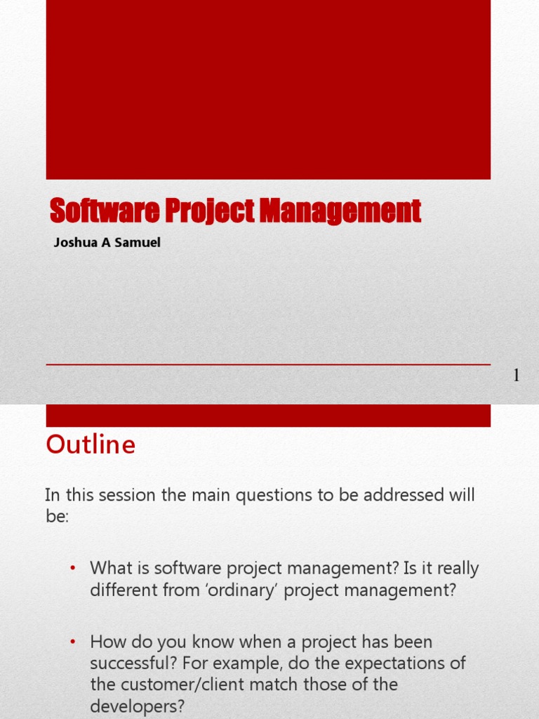Software Project Management Essentials | PDF | Goal | Project Management