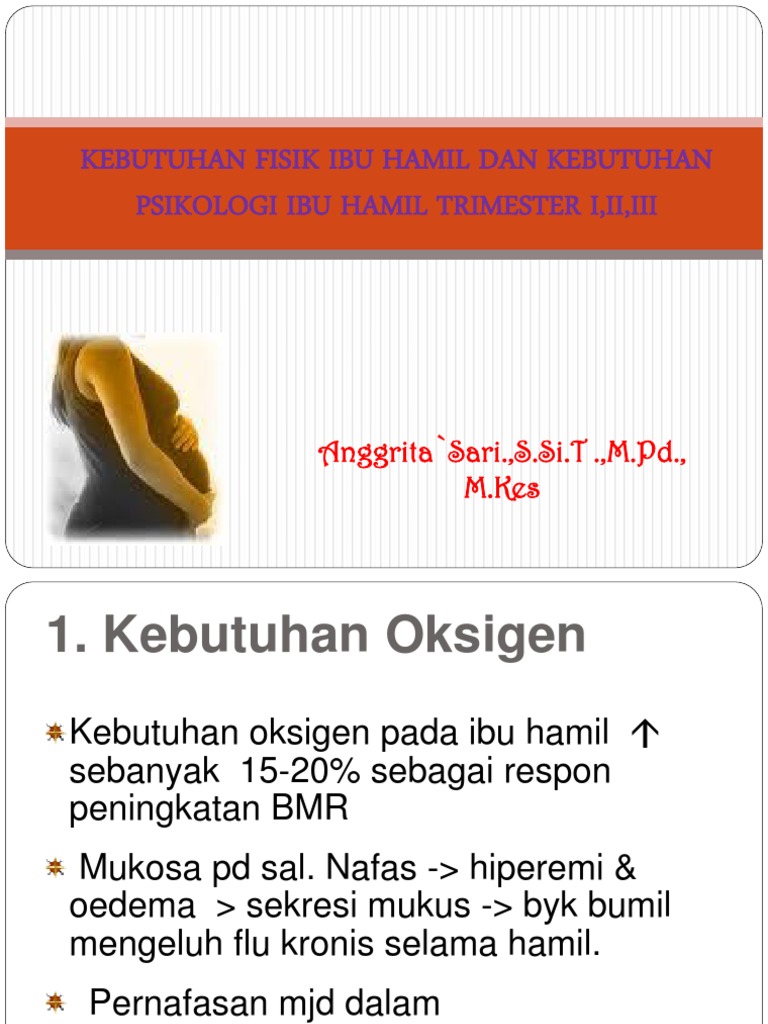 6. Kebutuhan Fisik Ibu Hamil Dan Kebutuhan Psikologi Ibu Hamil