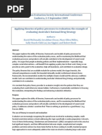 Download Applying theories of policy processes to evaluation the example of evaluating Australias National Drug Strategy by David McDonald SN19204647 doc pdf