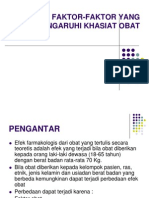 Faktor-faktor Yang Mempengaruhi Khasiat Obat