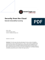 Security From The Cloud - Online Security Scanning