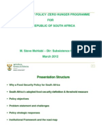 DAFF Food Security Policy - Zero Hunger & Masibambisane (2012 Presentation) 