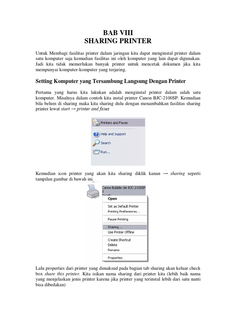 10 Sharing Printer Bab 8 | PDF
