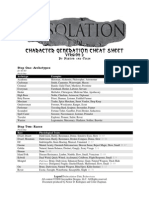 Desolation Character Generation Cheat Sheet Version 2
