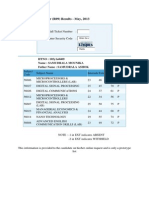 III B.Tech. II Semester (R09) Results - May, 2013