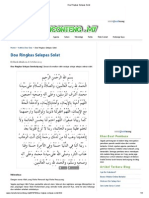 Doa Ringkas Selepas Solat