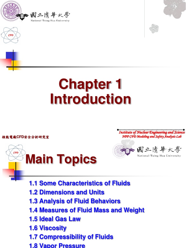 Chapter 1 Fluid Mechanics Introduction | PDF | Viscosity | Shear Stress