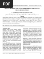 IJRET - Iterative QR Decompostion Channel Estimation For Mimo-Ofdm Systems