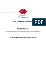 Lista de Precios. Progreso