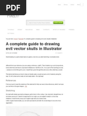 A Complete Guide to Drawing Evil Vector Skulls in Illustrator - Pixel77