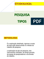 Metodologias de Pesquisa: Tipos e Classificação