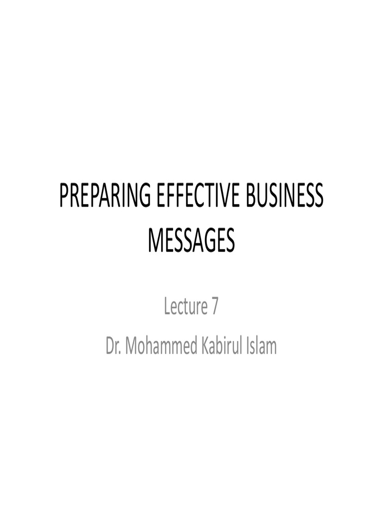 Business Message Crafting Guide | PDF | Persuasion | Lecture
