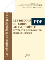 AA VV Les Discours Du Corps Au XVIII Siècle
