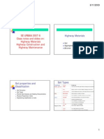 SE URBAN 2007-8 Class Notes and Slides On: Class Notes and Slides On: Highway Materials Highway Construction and Highway Maintenance