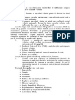 Clasificarea Şi Caracterizarea Factorilor D Influenţă Asupra Cursului de Schimb Valutar