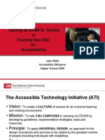 Taming An 8,000 Lb. Gorilla or Training The CSU On Accessibility