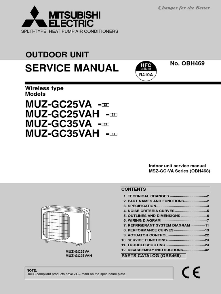 Mitsubishi Service Manual | Air Conditioning | Heat Pump