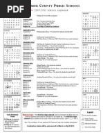 Recommended Fauquier calendar for school year 2014-2015