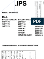 PHILIPS 14PV170 14PV172 14PV274 21PV267 20PV164 14PV162 14PV