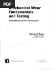 Mechanical Wear Fundamentals