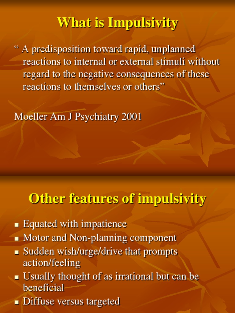 Impulse Control Disorders Seminar | PDF | Impulsivity | Reward System