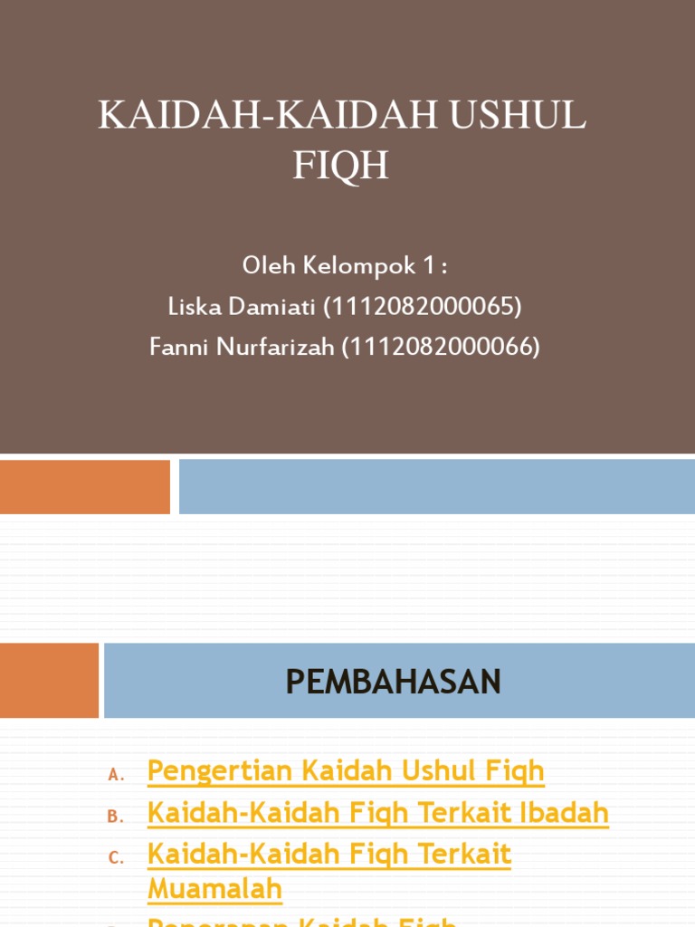 Ppt Kaidah Ushul Fiqh 2