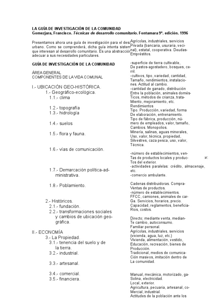 La Guía de Investigación de La Comunidad | PDF | Familia