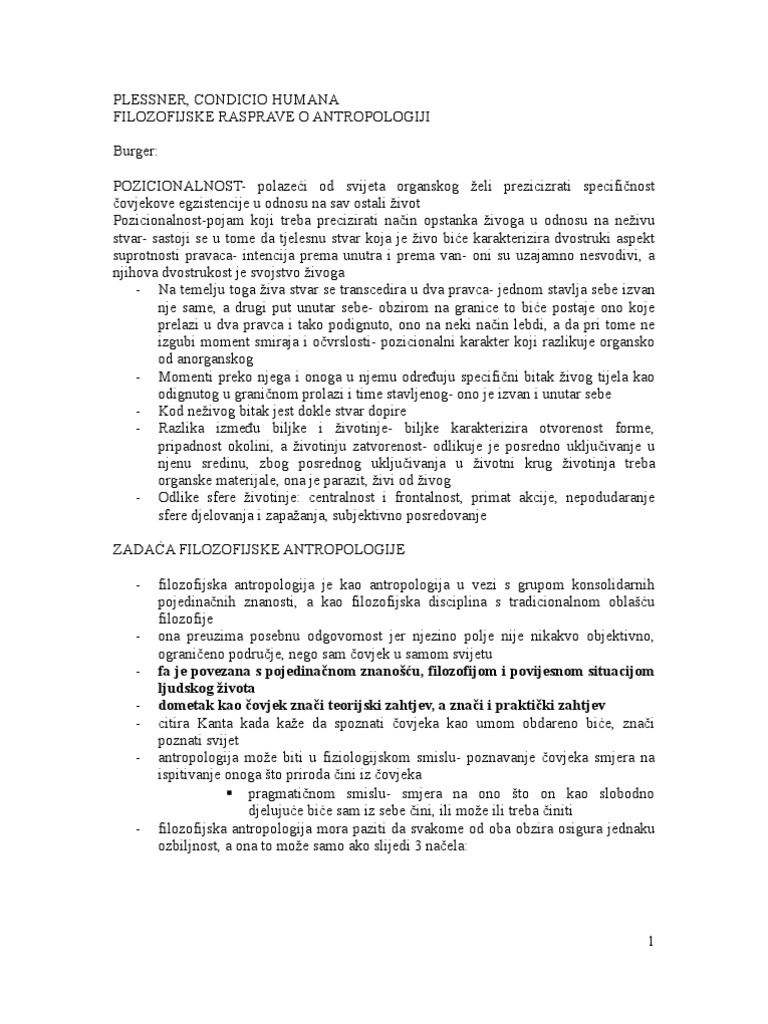 Condicio Humana | PDF