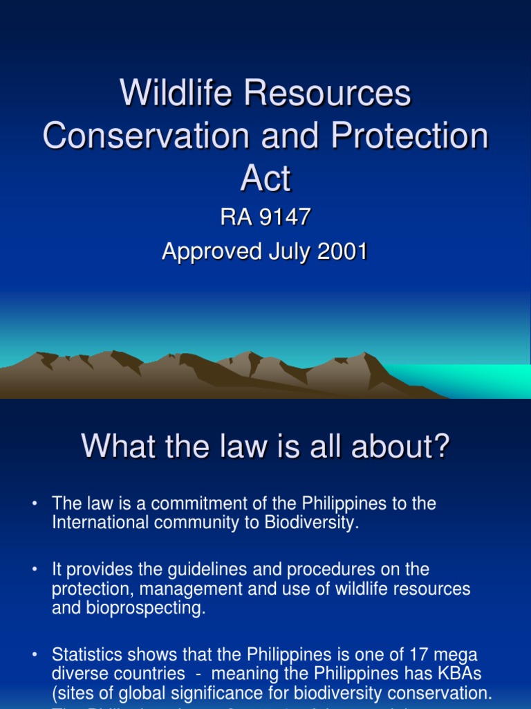 Wildlife Resources Conservation and Protection Act | Endangered Species
