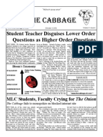 The Cabbage: Student Teacher Disguises Lower Order Questions As Higher Order Questions