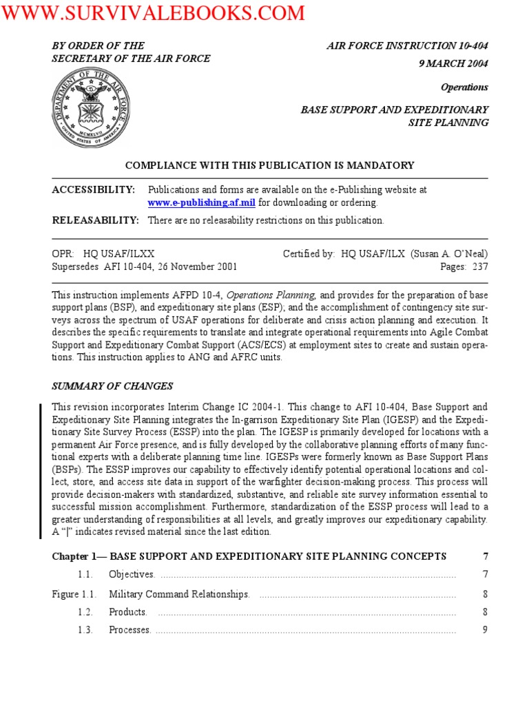 Base Support and Expeditionary Planning | PDF | United States Air Force ...