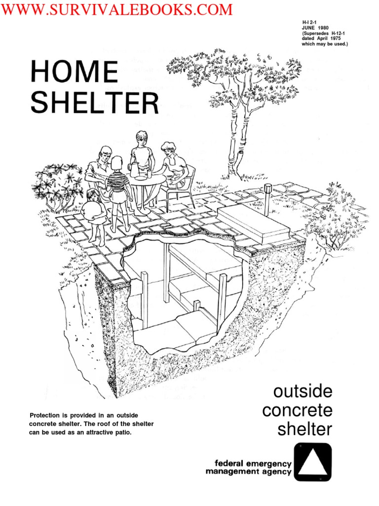 1980 FEMA Home Shelter Outside Concrete Shelter 9p PDF Concrete
