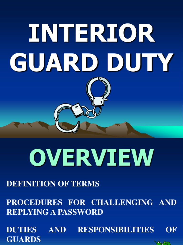 DInterior Guard Duty PDF National Security Military