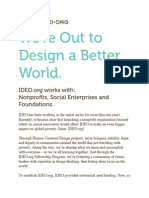 We're Out To Design A Better World.: Nonprofits, Social Enterprises and Foundations