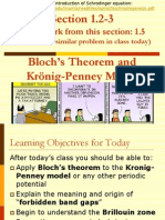 Bloch's Theorem and Krönig-Penney Model