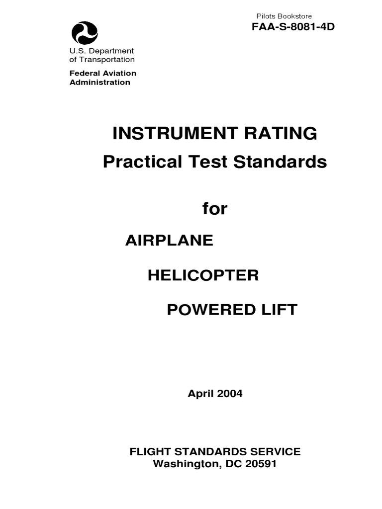 13) PTS Instrument Instrument Flight Rules Flight Instructor