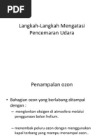 Langkah-Langkah Mengatasi Pencemaran Udara