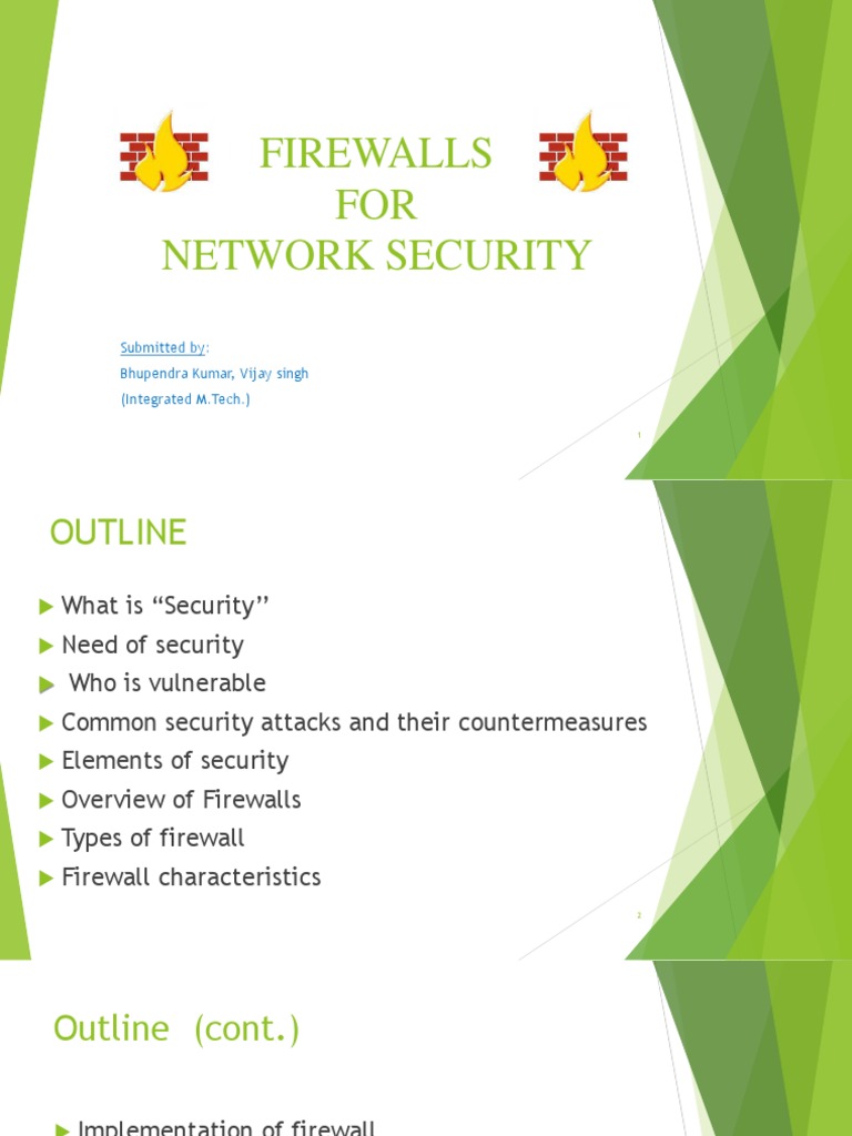 Firewalls in Network Security Overview | PDF | Firewall (Computing ...