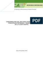 Disponibilidad de Agua - Enero2012 PERU PDF