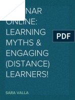 Webinar Online Learning Myths & Engaging (Distance) Learners!