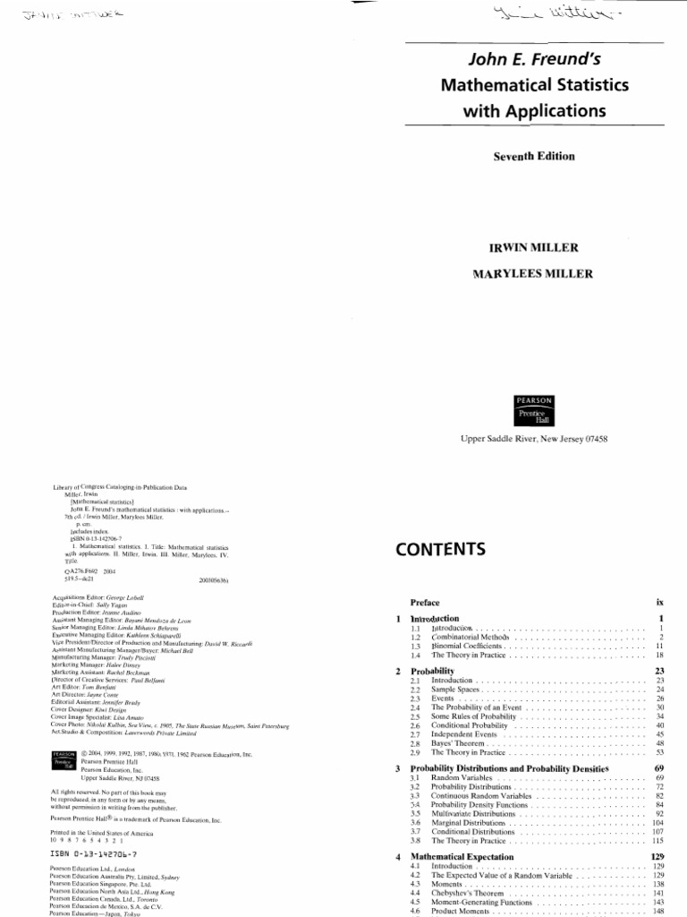 John E. Freund's Mathematical Statistics with Applications: ch1_2. Mathematical  Statistics Wackerly Solution Manual ...