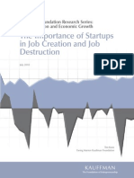 Importance of Start-Ups in Job Creation and Destruction