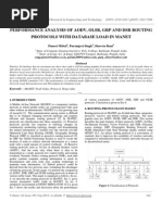 Ijret - Performance Analysis of Aodv, Olsr, GRP and DSR Routing Protocols With Database Load in Manet