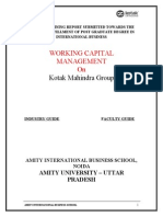 PROJECT - REPORT ON Working Capital Management
