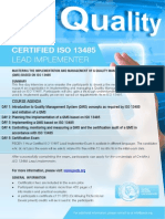 ISO 13485 Lead Implementer One Page Brochure