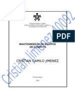 Mae40092evidencia005 Cristian Jimenez - ARQUITECTURA UNIDAD de CD